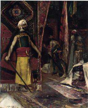 Arab or Arabic people and life. Orientalism oil paintings  385